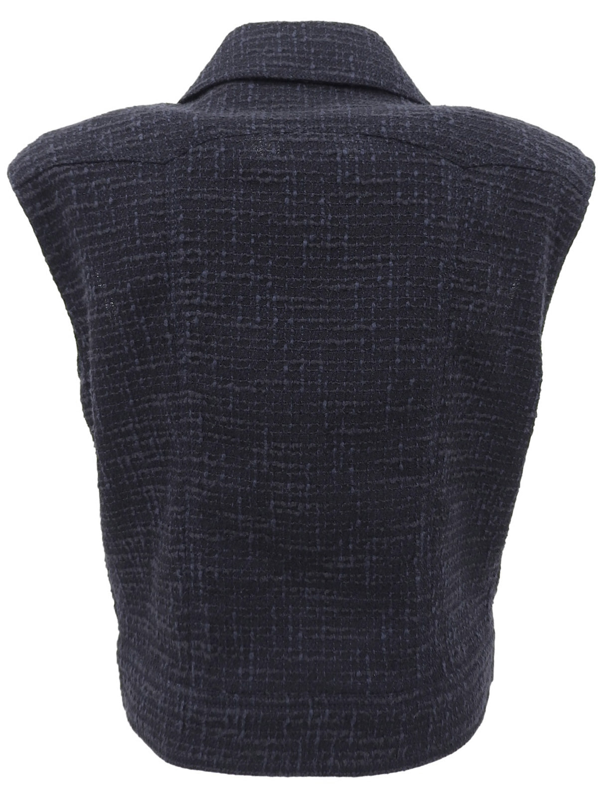 2001年製 ツイードCCマークボタンベスト ネイビー