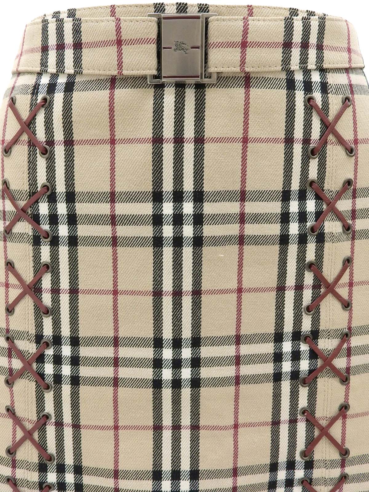 チェックパターンフレアスカート #38 ベージュ