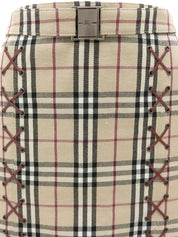 チェックパターンフレアスカート #38 ベージュ