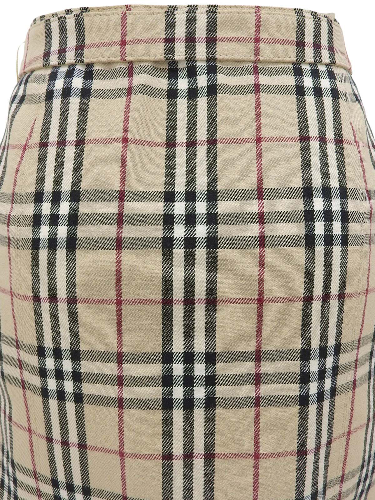 Checked Flare Skirt #38 Beige