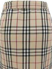 Checked Flare Skirt #38 Beige