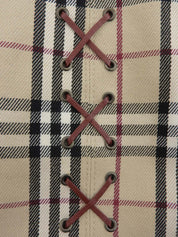 Checked Flare Skirt #38 Beige