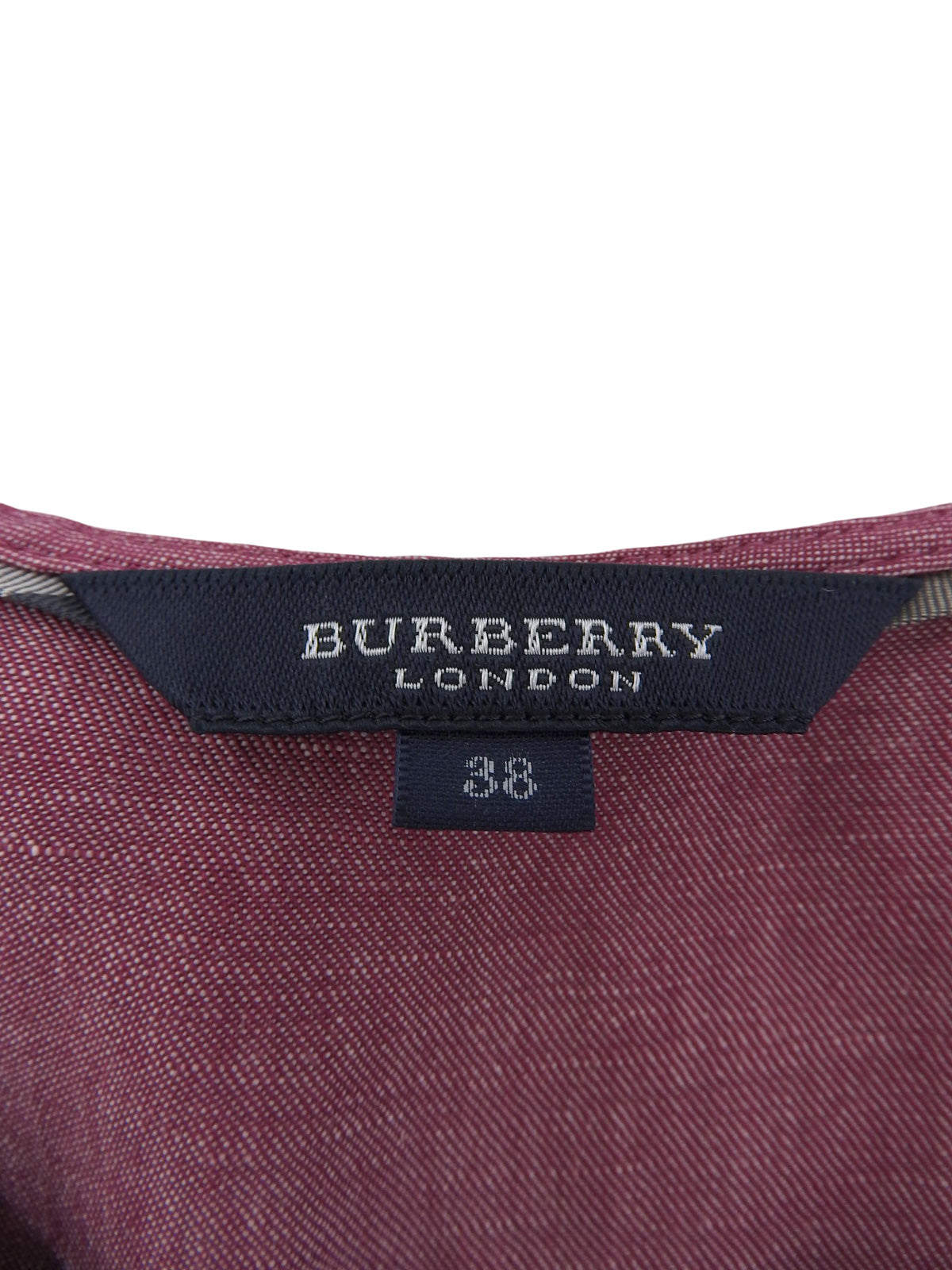 洋红色荷叶边短袖衬衫