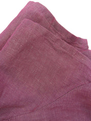 洋红色荷叶边短袖衬衫