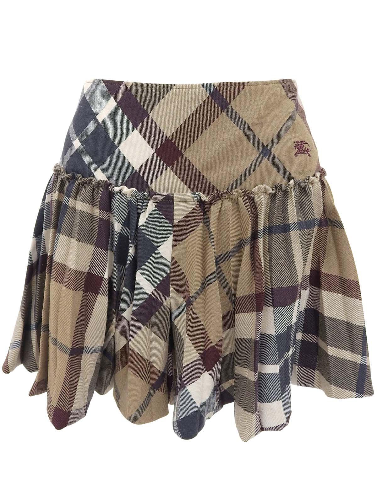 Nova Check Pattern Culottes in Beige