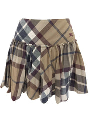 Nova Check Pattern Culottes in Beige