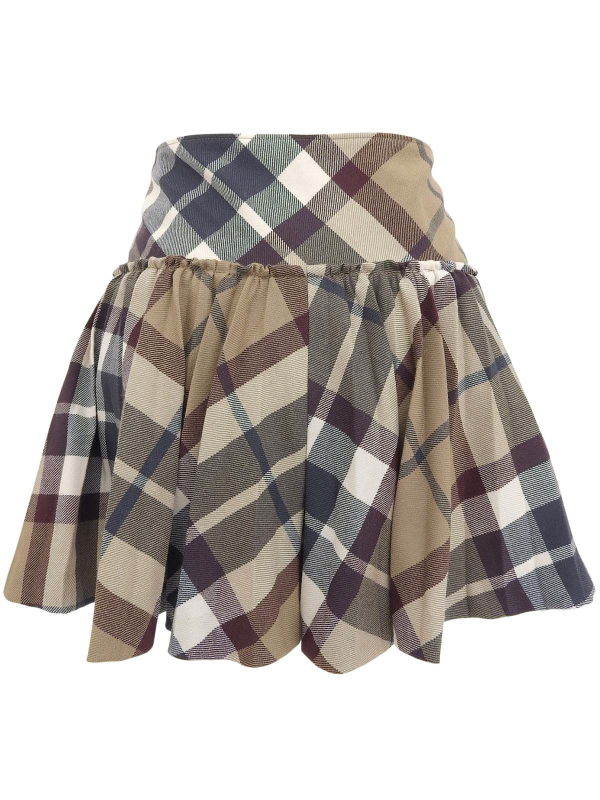 Nova Check Pattern Culottes in Beige