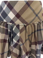 Nova Check Pattern Culottes in Beige