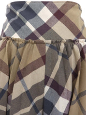Nova Check Pattern Culottes in Beige