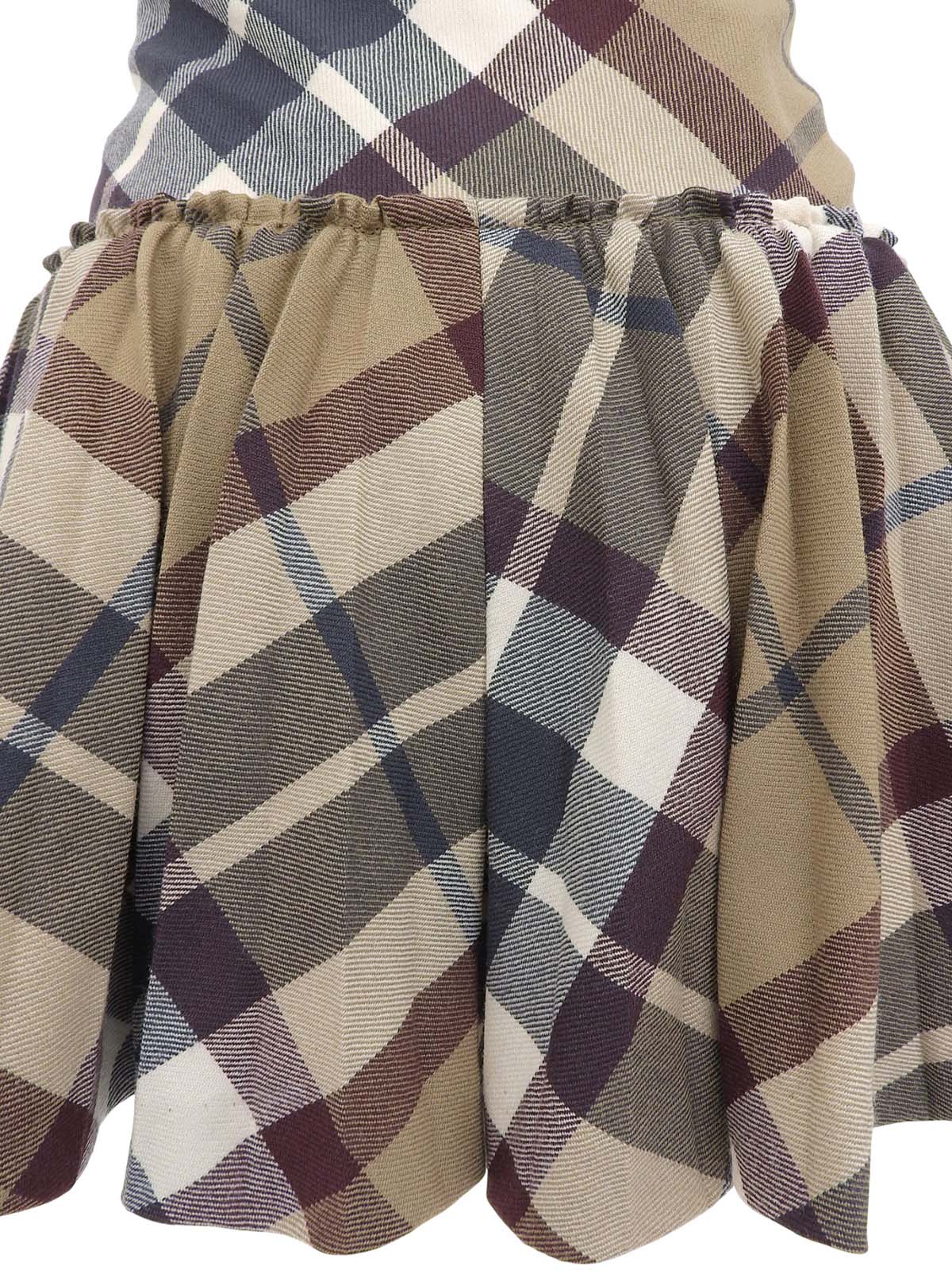 Nova Check Pattern Culottes in Beige