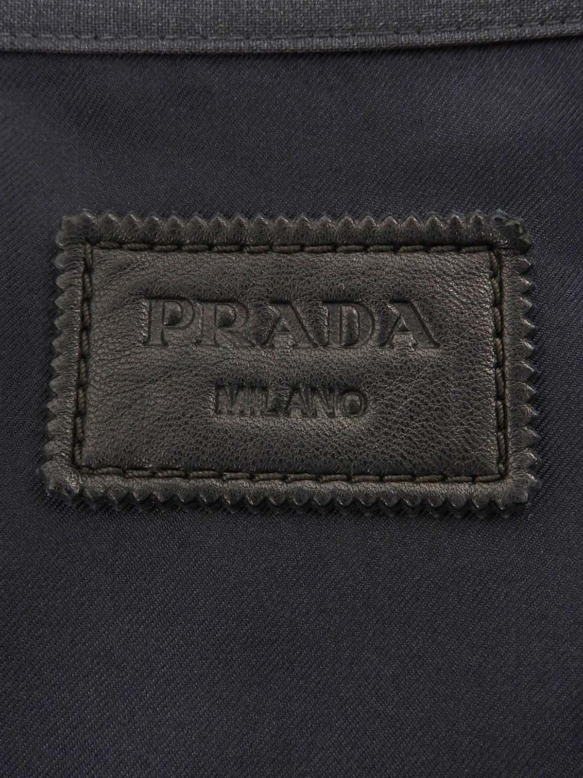 レザーウールコンビベルテッドシャツワンピース チャコールグレー