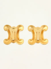 ラインストーンマカダムイヤリング ゴールド