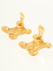 ラインストーンマカダムイヤリング ゴールド