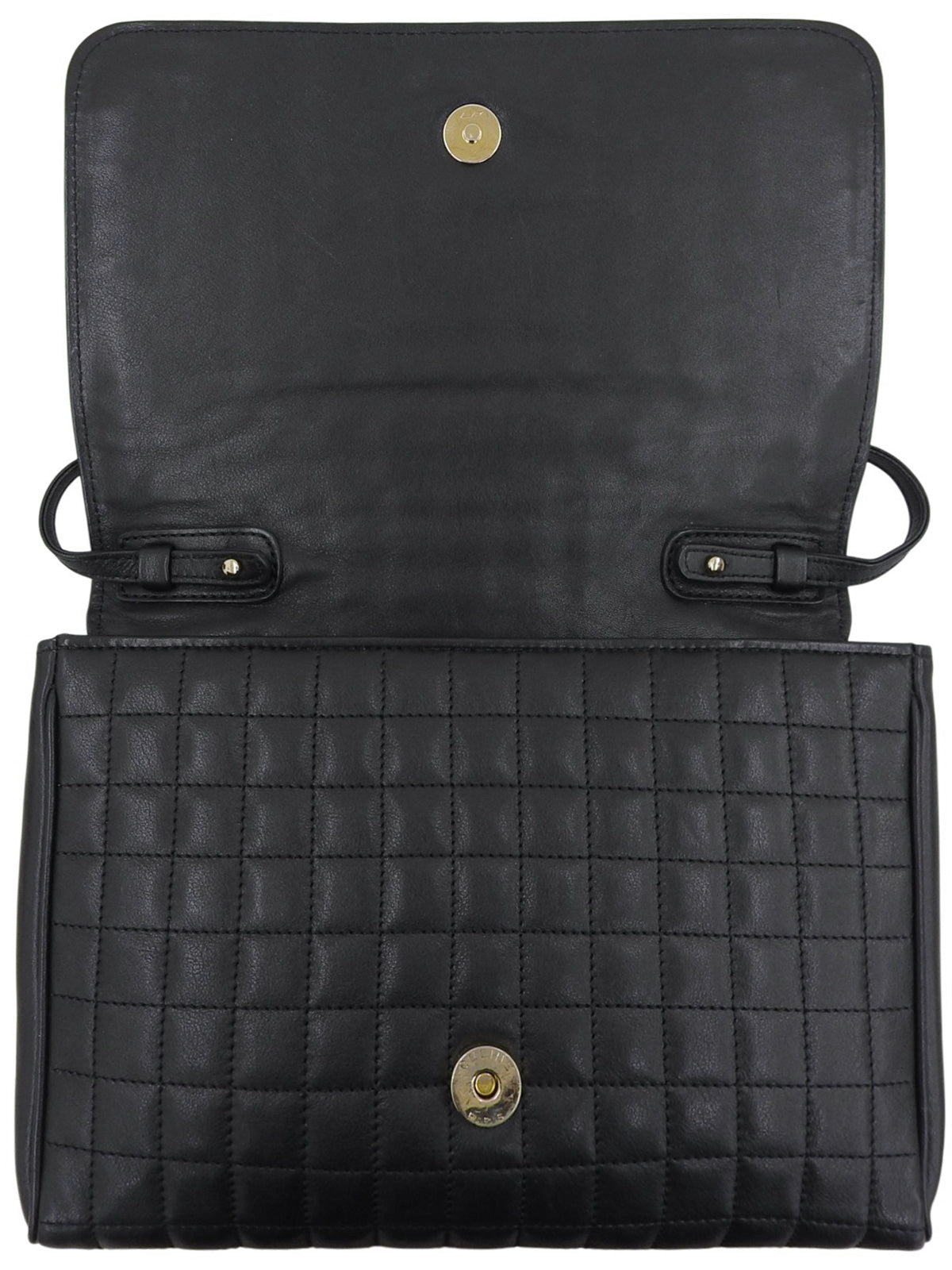 エンブレムマカダムプレート2wayバッグ ブラック