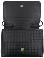 エンブレムマカダムプレート2wayバッグ ブラック