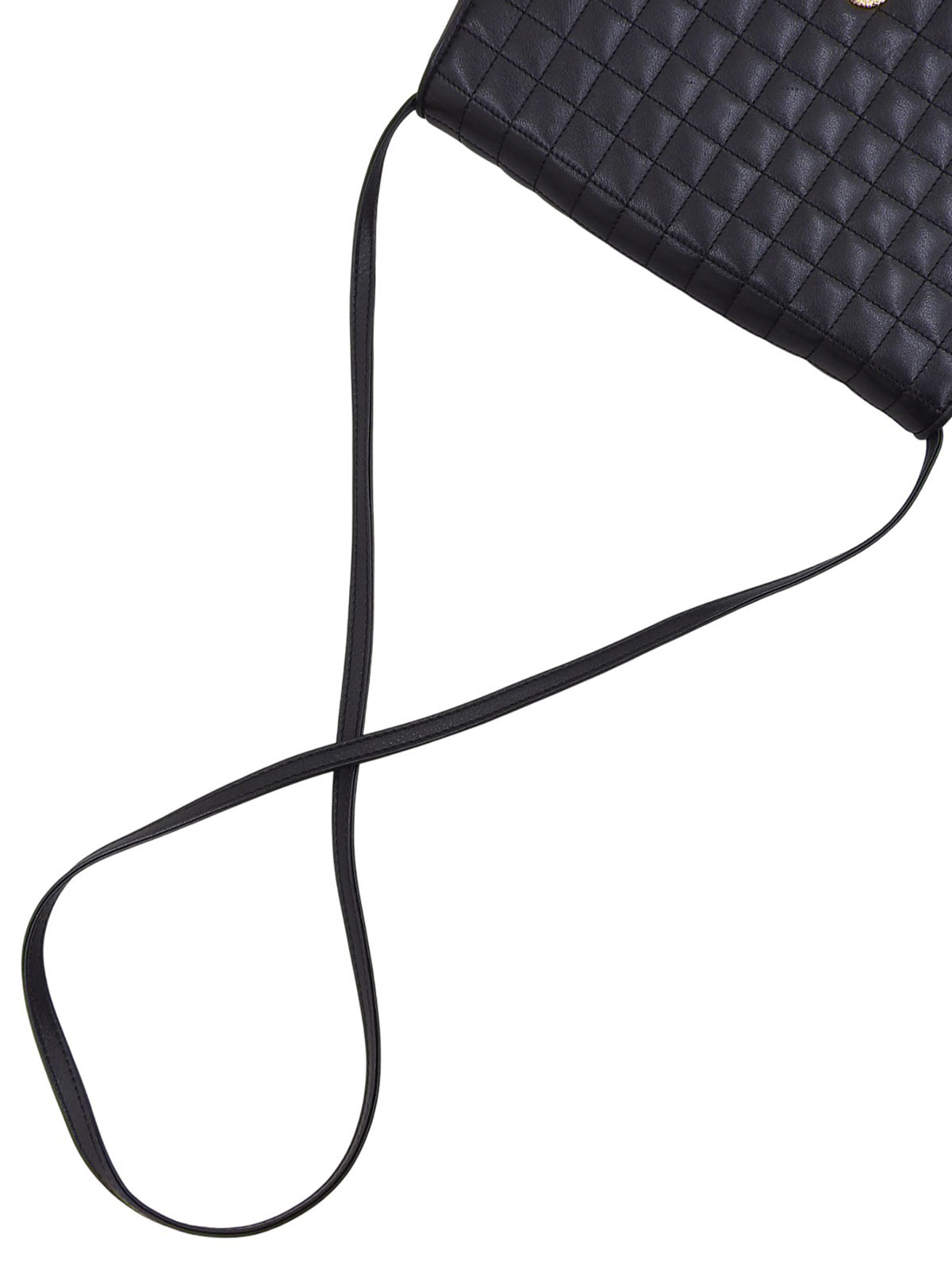 エンブレムマカダムプレート2wayバッグ ブラック