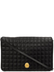 エンブレムマカダムプレート2wayバッグ ブラック