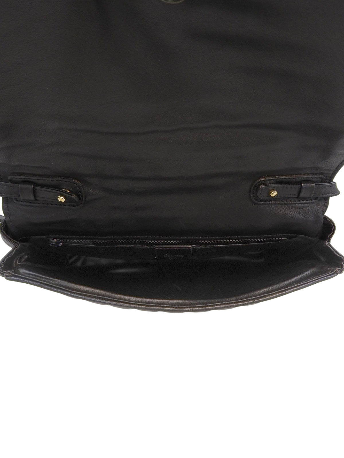 エンブレムマカダムプレート2wayバッグ ブラック