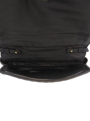 エンブレムマカダムプレート2wayバッグ ブラック