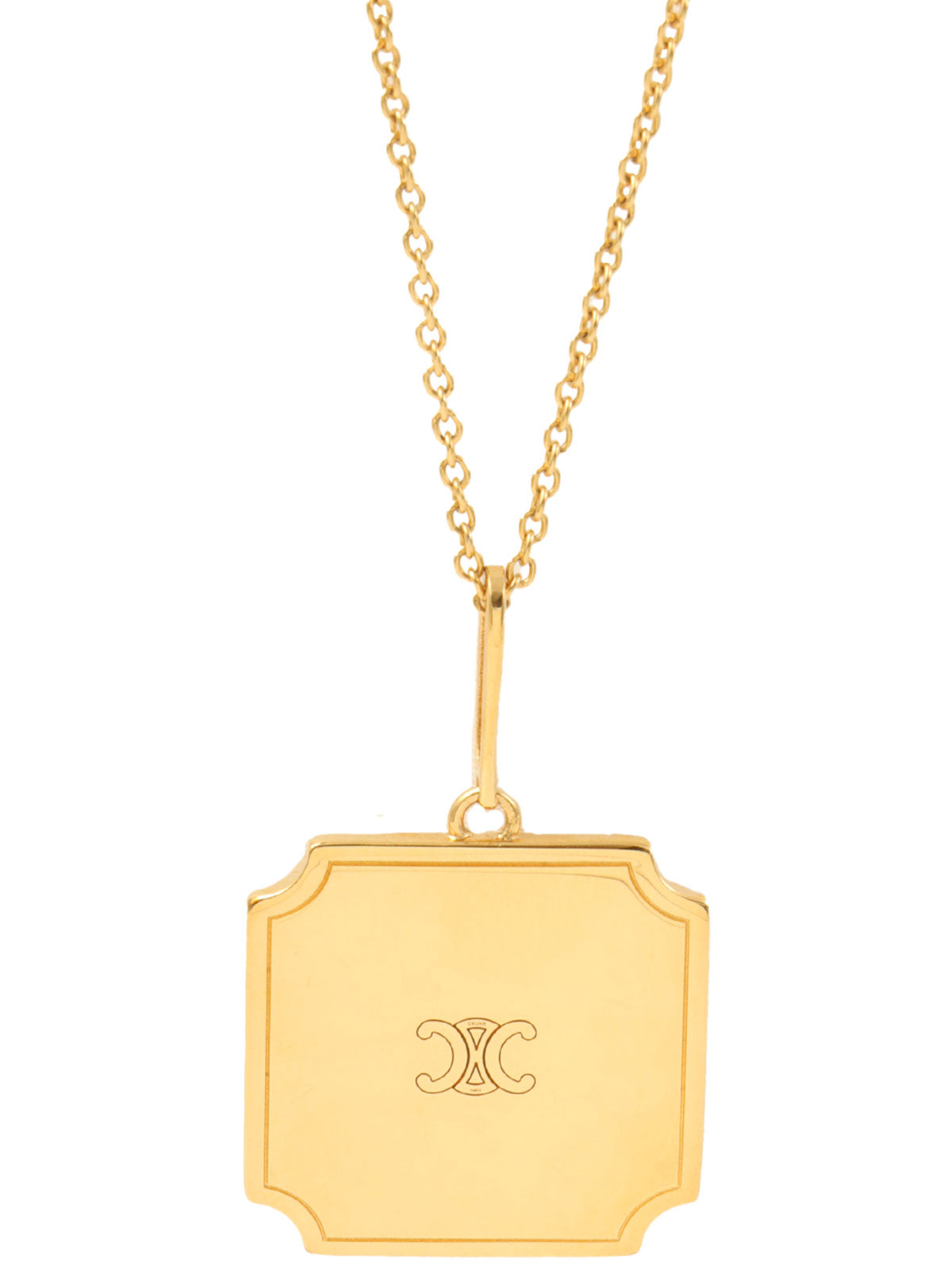 Macadam Plate Necklace Gold