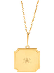Macadam Plate Necklace Gold