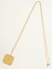 Macadam Plate Necklace Gold