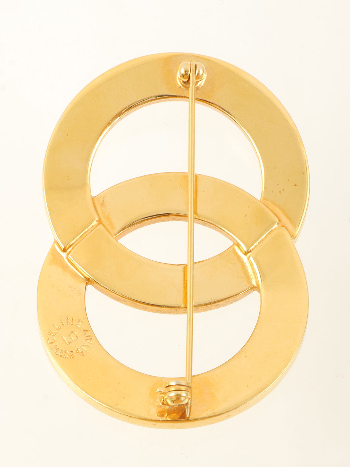 ダブルサークルロゴプレート ゴールド