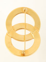 ダブルサークルロゴプレート ゴールド