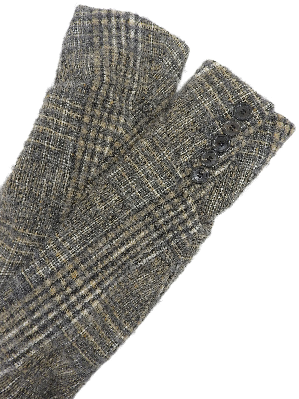 ツイードフリルデザインロングコート グレー/マルチ #36