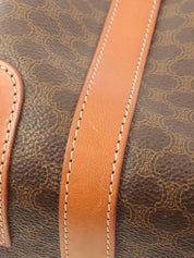 Macadam Pattern Logo Embossed Mini Boston Bag Brown