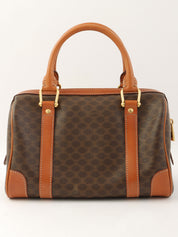 棕色 Macadam 图案 Logo 压纹迷你波士顿包