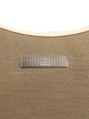 Logo Plate Chain Shoulder Bag Beige