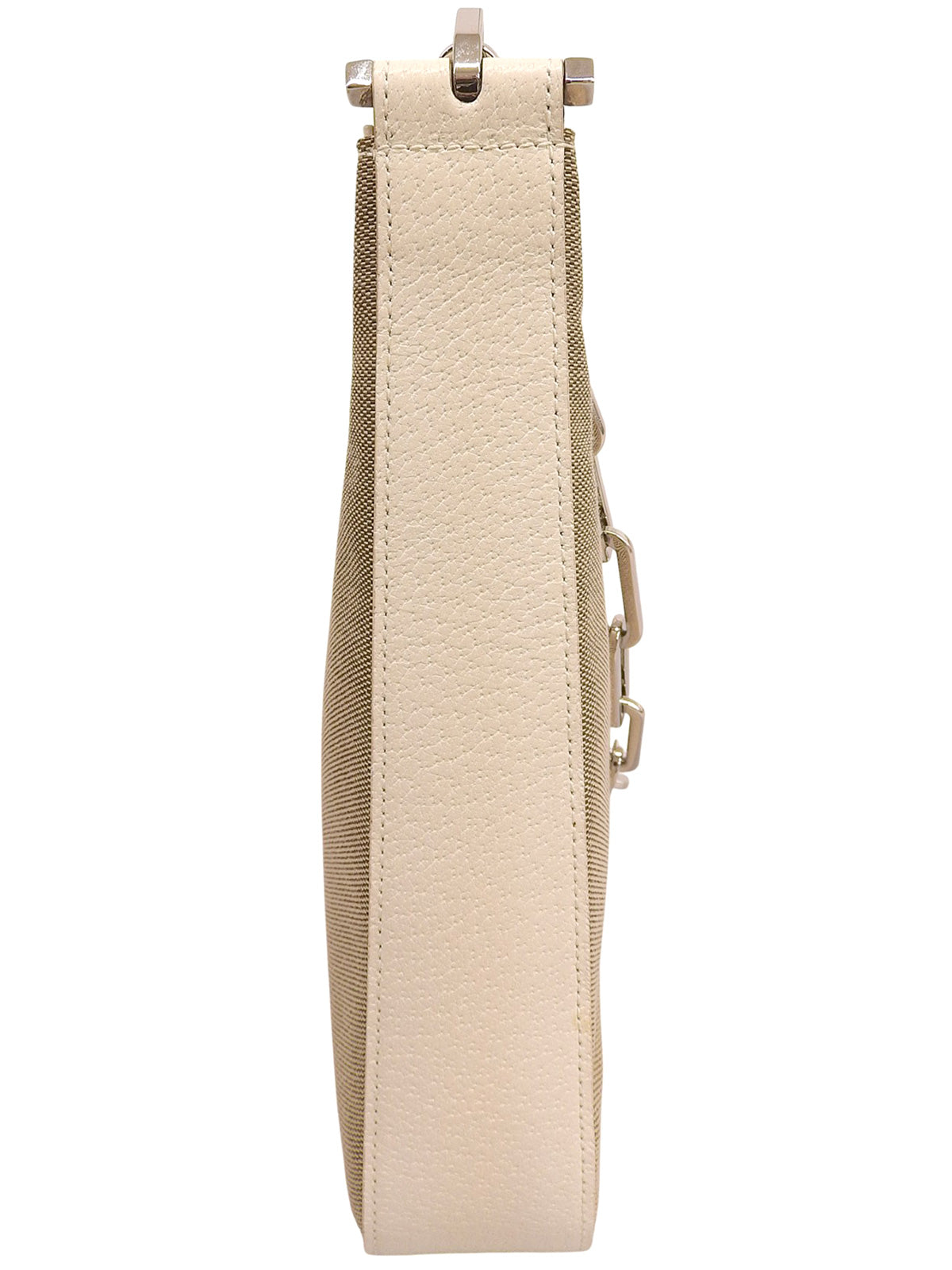 ロゴプレートチェーンショルダーバッグ ベージュ