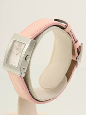 レクタンギュラーウォッチ シルバー/ピンク