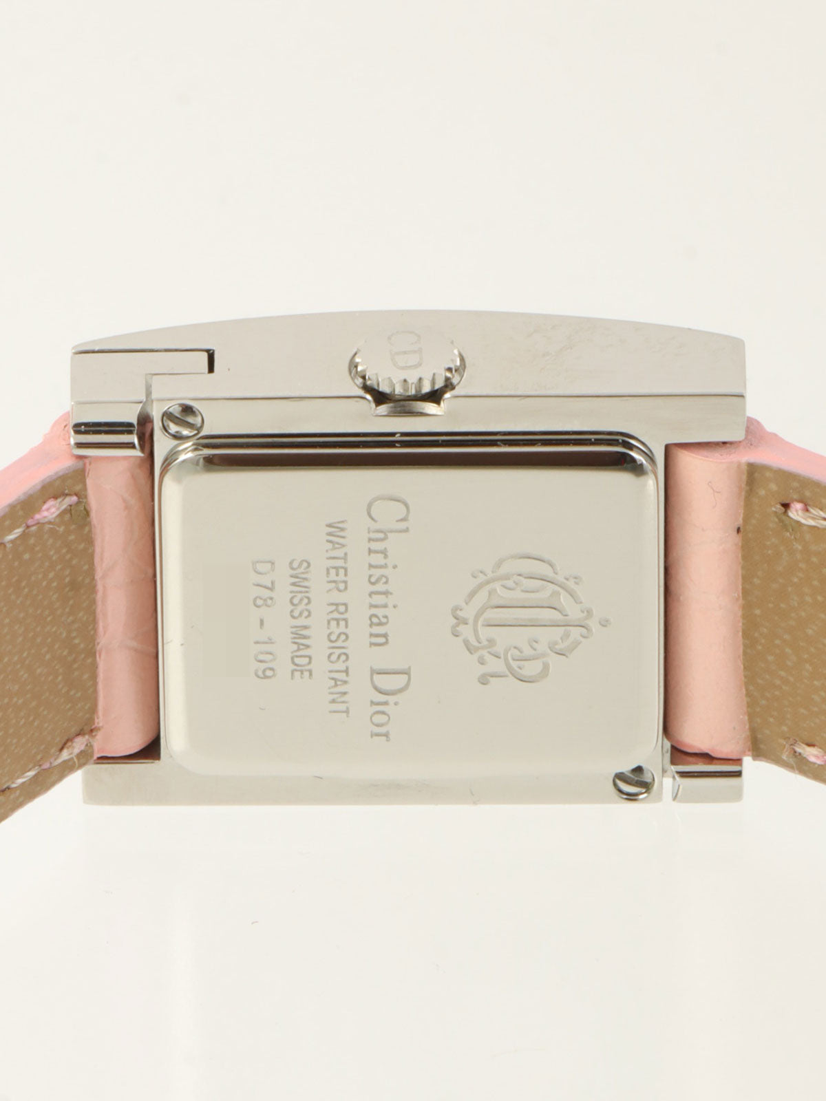 レクタンギュラーウォッチ シルバー/ピンク