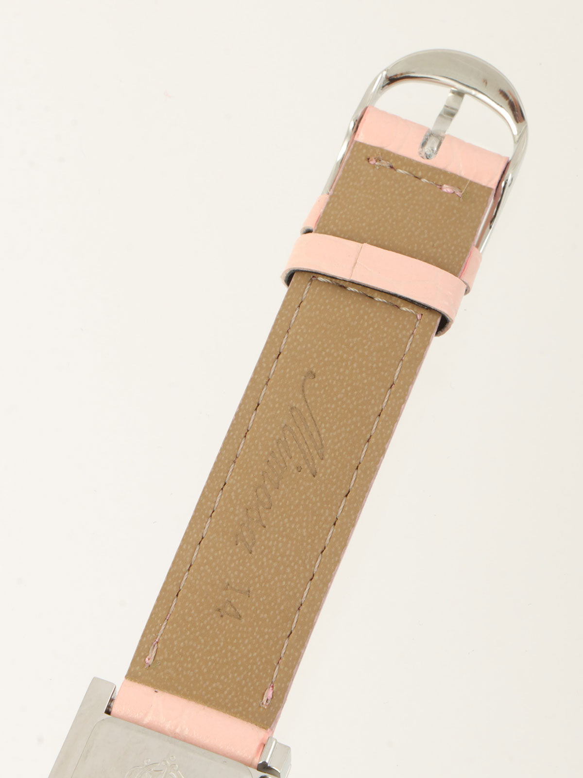 レクタンギュラーウォッチ シルバー/ピンク