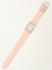 レクタンギュラーウォッチ シルバー/ピンク