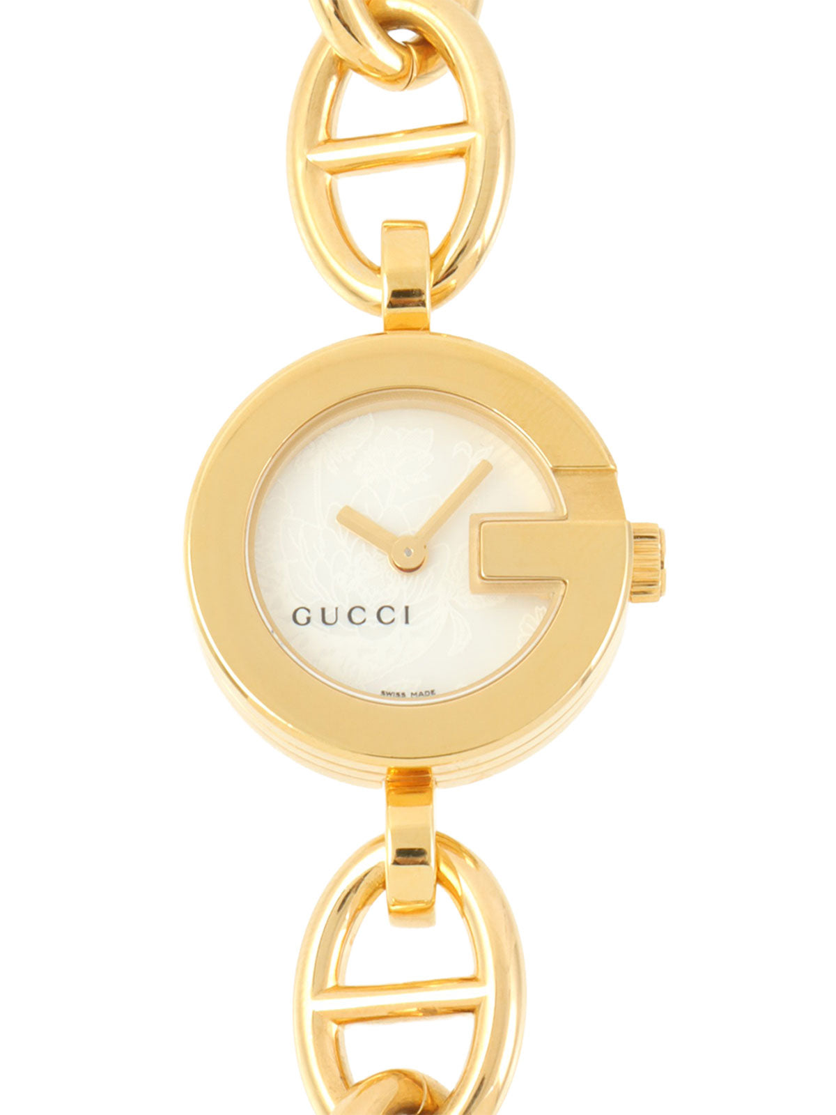 G Charm Watch Gold/White