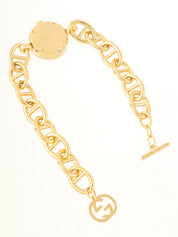 G Charm Watch Gold/White
