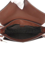 ハンドペイントショルダーバッグ ブラウン/マルチ