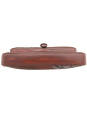 Hand-Painted Shoulder Bag Brown/Multi