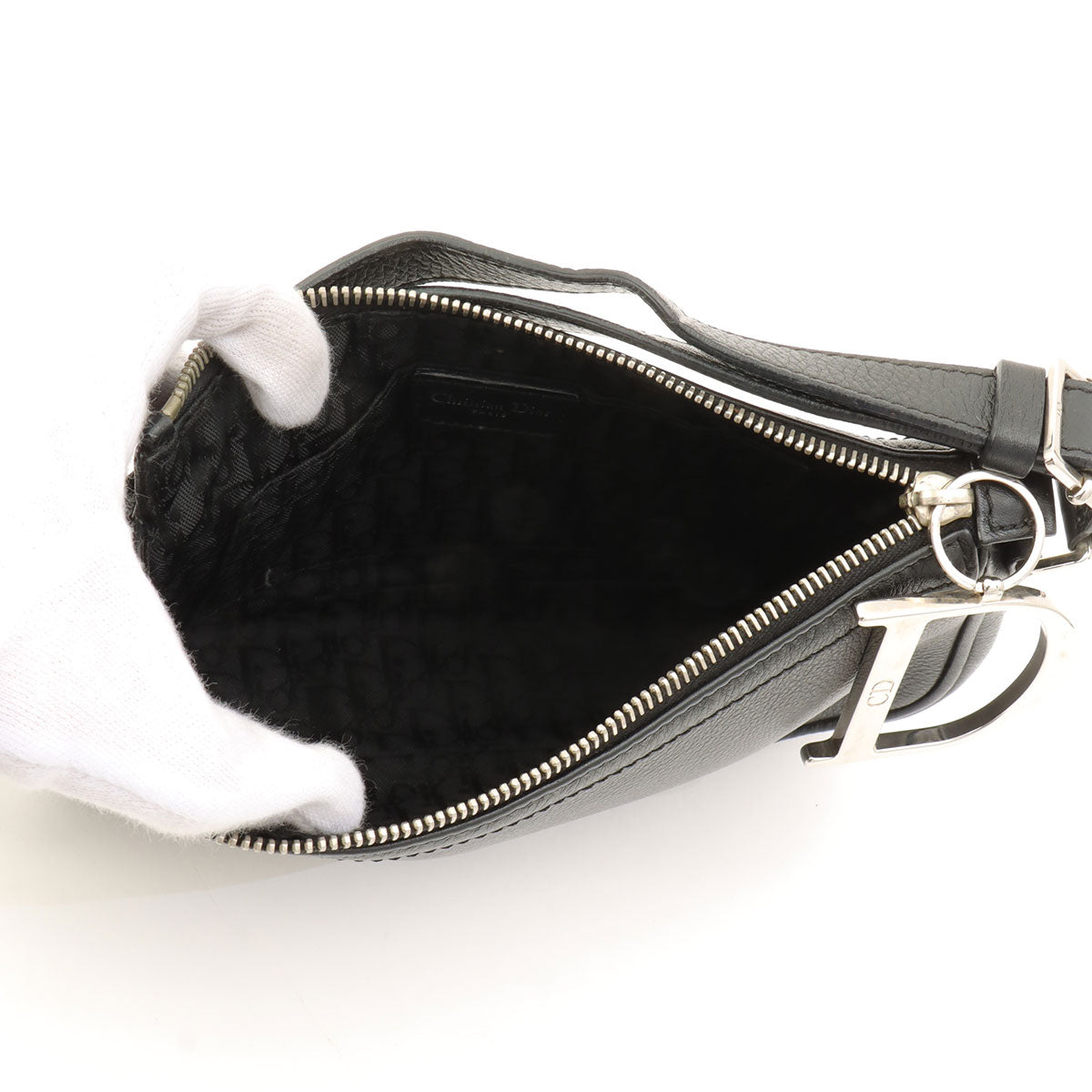 Logo Plate 单肩包 黑色