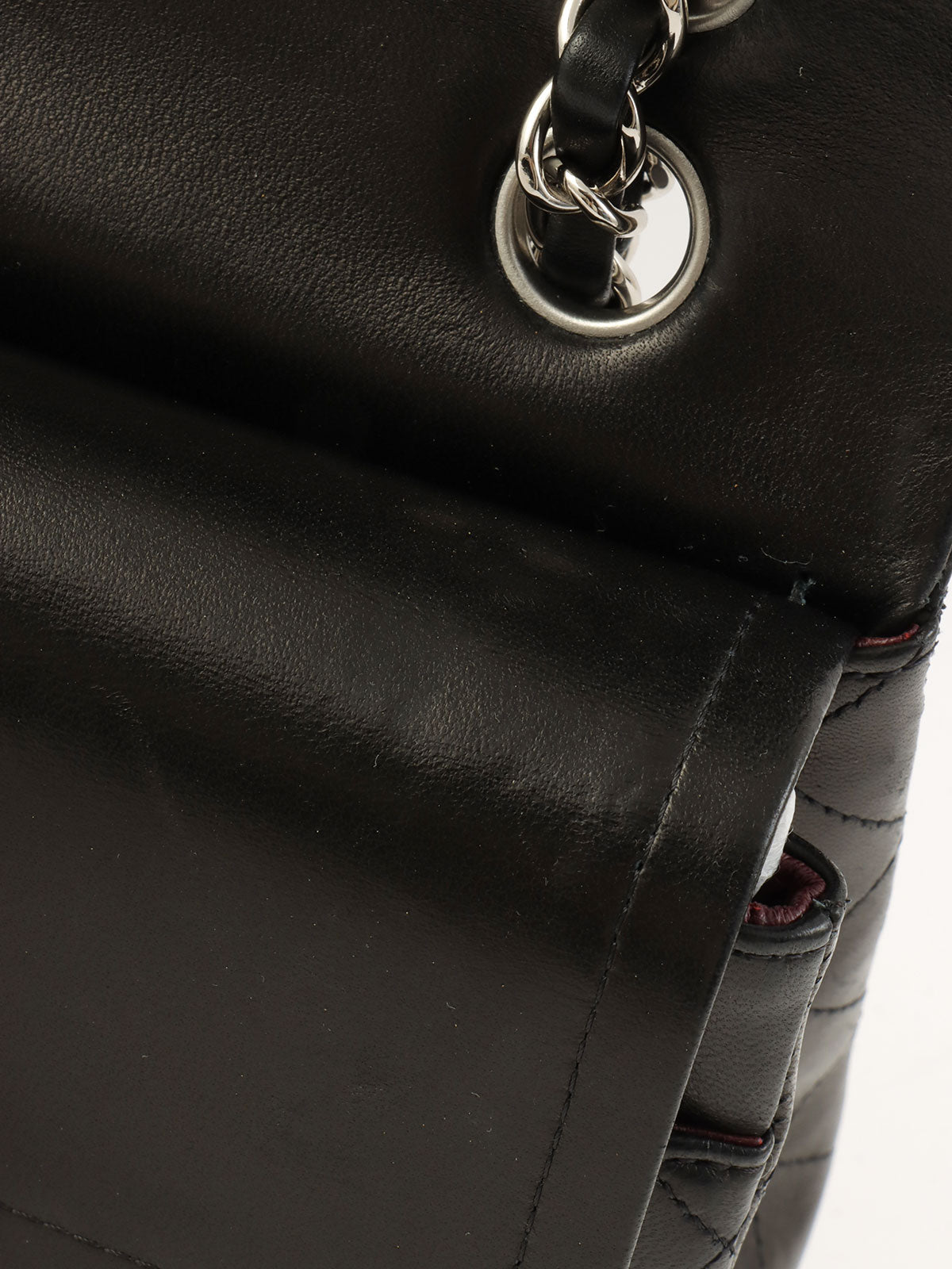 2009年頃製 クラシックフラップチェーンバッグ25cm ブラック