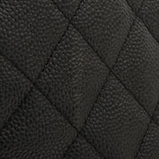 Circa 2003 Caviar Skin CC Mark Stitch Chain Tote Bag Black