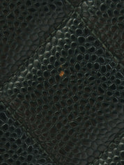 1992年頃製 キャビアスキンCCターンロックスクエアチェーンショルダーバッグ ダークグリーン