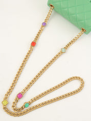 2021 Color Stone Chain Classic Flap Chain Bag Mini Green