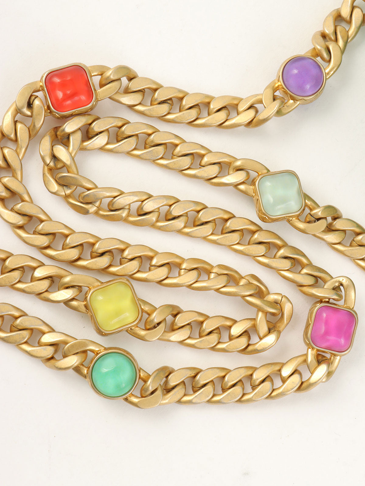 2021 Color Stone Chain Classic Flap Chain Bag Mini Green