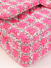 2014 Tweed Classic Flap Chain Bag 25 in Pink/White
