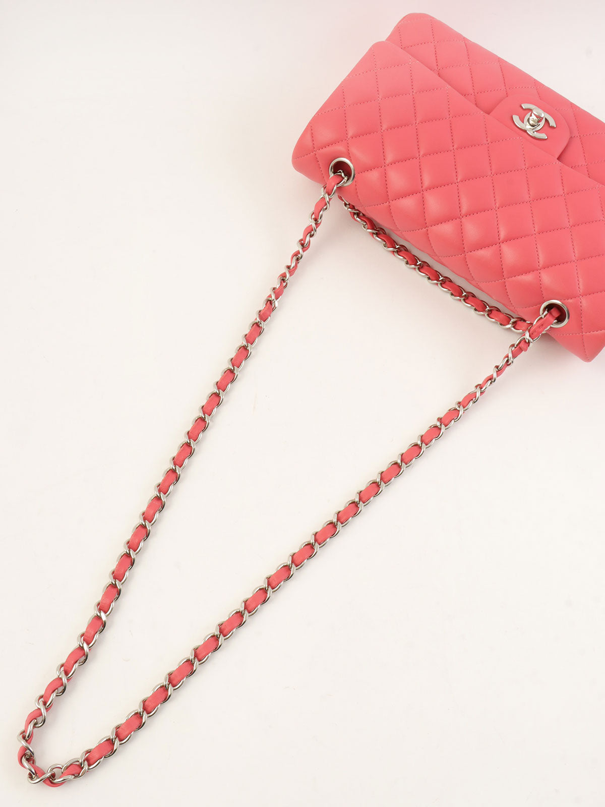 2019 Classic Flap Chain Bag 25cm Pink