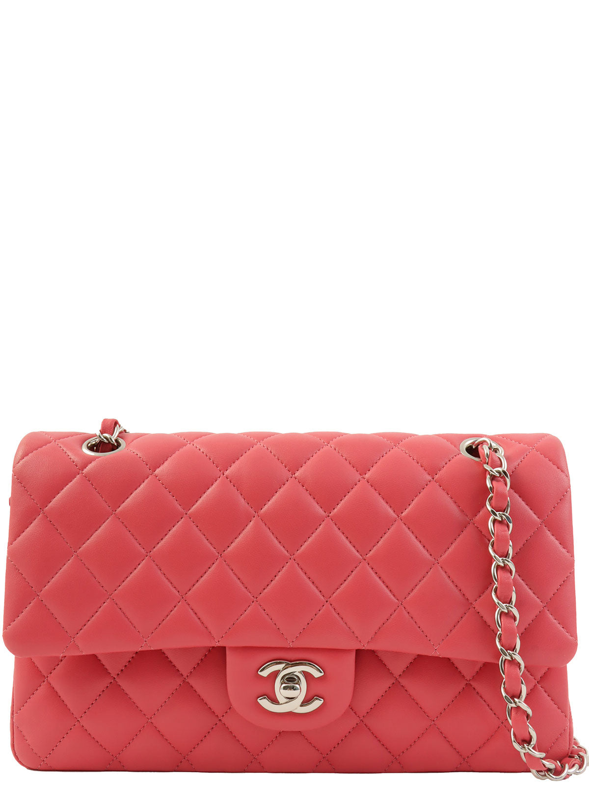 2019年製 クラシックフラップチェーンバッグ25cm ピンク